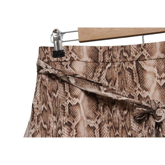 En Saison Mini Skort Size Large Snake Skin Print Tiered Ruffle Flowy Chiffon Y2K - Picture 3 of 12